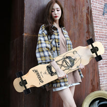 Load image into Gallery viewer, 108cm Small long board skateboard beginner skateboard car adult road skateboard dance board brush street long board