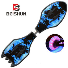 Load image into Gallery viewer, Adult Children's Two-wheeled Skateboard Beginners Flashing Vitality Board Two-wheeled Scooter
