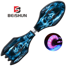 Load image into Gallery viewer, Adult Children's Two-wheeled Skateboard Beginners Flashing Vitality Board Two-wheeled Scooter
