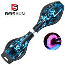 Load image into Gallery viewer, Adult Children's Two-wheeled Skateboard Beginners Flashing Vitality Board Two-wheeled Scooter
