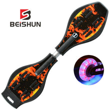 Load image into Gallery viewer, Adult Children's Two-wheeled Skateboard Beginners Flashing Vitality Board Two-wheeled Scooter
